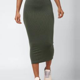 Reebok Green Striped Bodycon Skirt-image-45
