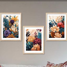 Floral Wall Art With Frame Home Decor Wall Painting For Living Room Office Bedroom-image-86