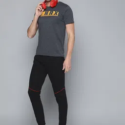 HRX By Hrithik Roshan Lifestyle Men Jet Black Bio-Wash Solid Joggers-picture-11