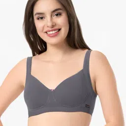 Every De by Amante Steel Grey Non Padded Non Wired Full Coverage Bra-picture-5