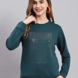 Monte Carlo Bottle Green Printed Pullover-image-36