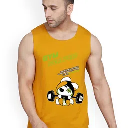 SLOWLORIS Printed Super Combed Cotton Gym Vest-image-27