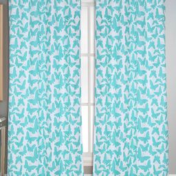 Dekor World Blue Set of 2 Door Curtain-11