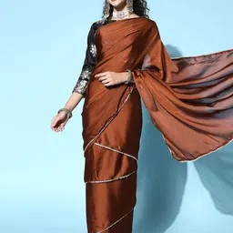 HERE&NOW Gotta Patti Saree with Blouse Piece-image-83