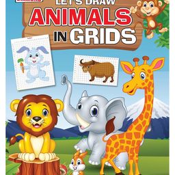 Lets Draw Animals In Grids  Paperback Book - English-11
