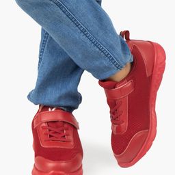 KazarMax Velcro Closure Mesh Sports Shoes - Red-image-34