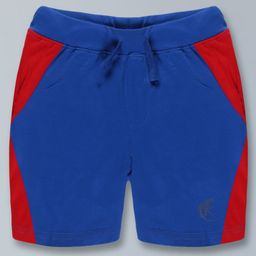 Kiddopanti Side Cut & Sew Placement Printed Shorts - Royal Blue-image-82