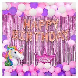 Party Propz Unicorn Balloons for Birthday Decoration Pink And Violet - 34 Pcs-26