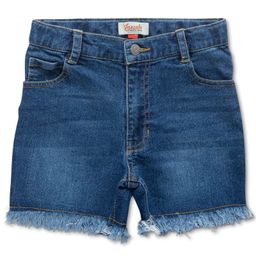 JusCubs Fringe Bottom Denim Solid Shorts - Blue-image-12