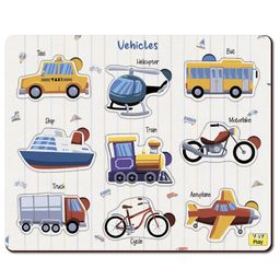 YaY Play Wooden Educational Transport Vehicle Wooden Puzzles, Picture Matching Puzzles for Kids 3+ Years-7