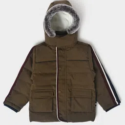 Mi Arcus Full Sleeves Quilted Winter  Jacket -  Brown-picture-18