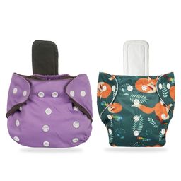 Chinmay Kids Printed Diapers Pack of 2 | Size Adjustable Baby Cloth Button Diaper - Washable/Reusable Nappies for Infants & Toddlers With Insert-10