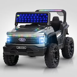 Baybee Eclipse Battery Operated Jeep for Kids | Ride on Toy Kids Car with Steering Function, LED Light & Music | Baby Big Battery Car with USB | Electric Car for Kids (Grey)-image-89
