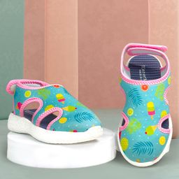 KazarMax Ice Cream Designed Velcro Closure Sandals - Sea Green-image-49