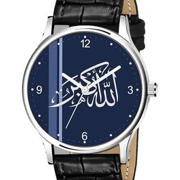 CSAMON Men Leather Bracelet Style Straps Analogue Watch 1018SLV Islamic NUM06 BLK L-image-41