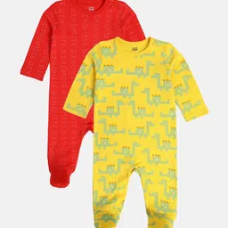 MINI KLUB Boys Pack of 2 Printed Sleepsuit-17