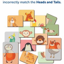 minileaves Mini Leaves Head and Tail 2 Pieces Wooden Memory Game for Kids image 3