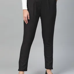 YASH GALLERY Women Mid-Rise Regular Fit Trousers-image-89