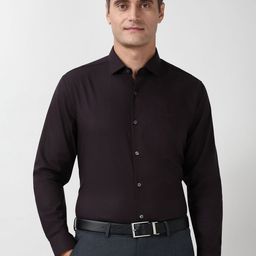 Peter England Elite Men Solid Spread Collar Pure Cotton Formal Shirt-picture-25