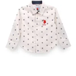U.S. Polo Assn. Kids White Printed Full Sleeves Shirt-picture-29