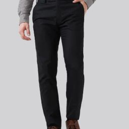 Raymond Grey Slim Fit Striped Trousers-image-49