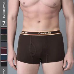 Dollar Bigboss Assorted Cotton Regular Fit Trunks - Pack Of 7-picture-41