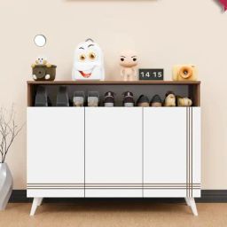 SPYDER CRAFT Wood Shoe Racks (White & Wood Brown)-32
