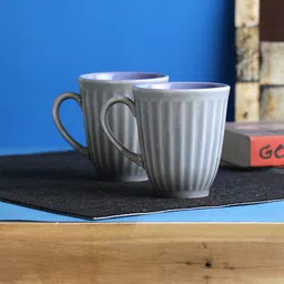 MIAH Decor Set of 2 Grey Printed Ceramic Set-35