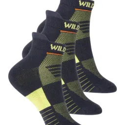 Wildcraft Navy & Yellow Cotton Low Ankle Socks (Pack Of 3)-image-59