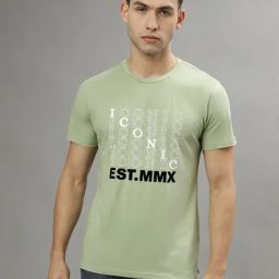 Iconic Men Typography Regular Fit Cotton T-shirt-image-57