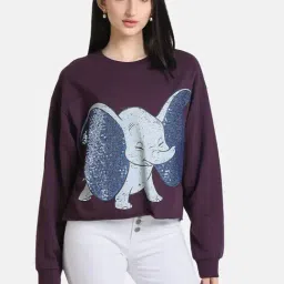 Kazo Dumbo Disney Printed Sequin Sweat-picture-16