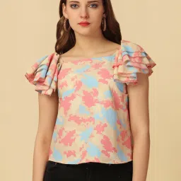 Prettify Peach Printed Top image 1