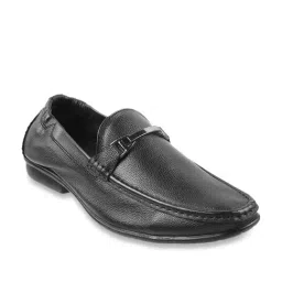 Mochi Men's Black Casual Loafers-image-39
