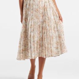 Forever New Cream Printed Midi Skirt-image-17