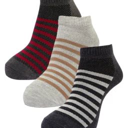 Dollar Multi Cotton Free Size Striped Socks - Pack of 3-image-83