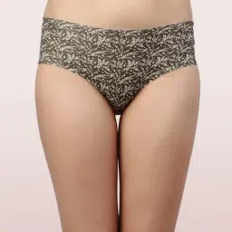 Enamor Olive Printed Hipster Panty-image-43