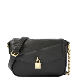 Accessorize London Black Quilted Medium Sling Handbag-picture-26