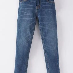 Ed-a-Mamma Kids Blue Cotton Washed Jeans-1
