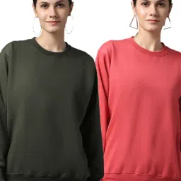 Vimal Jonney Green & Pink Fleece Pullover - Pack of 2-picture-28