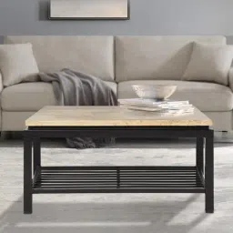 Home4U Bexley Cream & Black Mango Wood Coffee Table-image-27