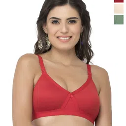 College Girl Pack of 3 Full Coverage Seamless Lightly Padded Minimizer Bra-image-82