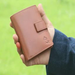 Kara Tan Leather Bi-Fold Wallet for Men-43
