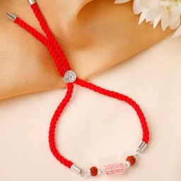 GIVA 925 Sterling Silver Dual Tone Swastik Rakhi-picture-30