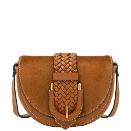 Fossil Brown Textured Sling Handbag image 1