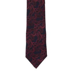 Van Heusen Navy & Red Printed Tie image 2