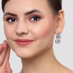Karatcart Handcrafted Kundan Stud & Drop Earrings - Set of 3 image 2