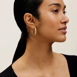 Ted Baker MELLIA: Medium Double Crystal Hoop Earrings-25