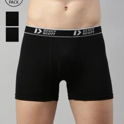 Dixcy Scott Originals Black Cotton Regular Fit Trunks - Pack Of 3-picture-26