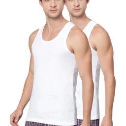 Van Heusen Regular Fit Moisture Activated Super Soft Solid Cool It Vest - Pack of 2 - White-image-36