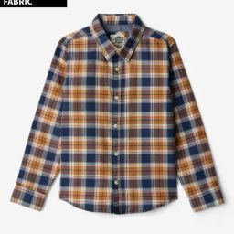The Souled Store Boys Sunset Orange Cotton Plaid Loose Shirt-image-83